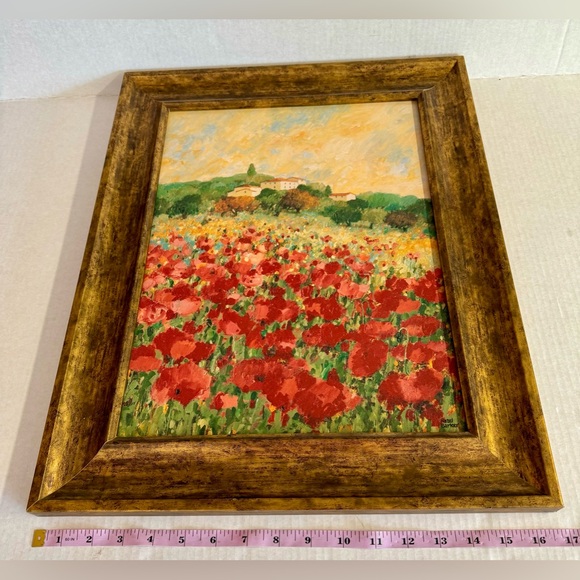 Francesca’s Villa textured framed print by Hazel Barker.In great condition. - Picture 11 of 11